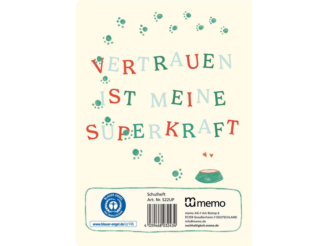memo x SOS-Kinderdörfer weltweit Schulheft DIN A5, 16 Blatt, Lin. 5