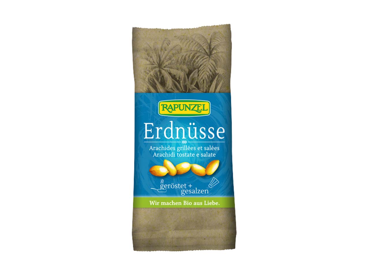 RAPUNZEL Bio-Erdnüsse, geröstet und gesalzen, 75 g