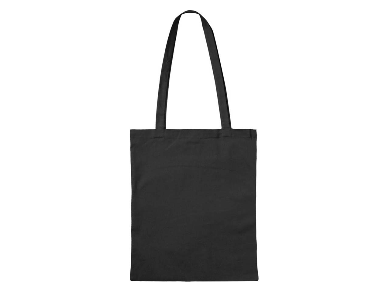 Baumwoll-Tragetaschen,schwarz 38x42 cm mit zwei langen Henkeln