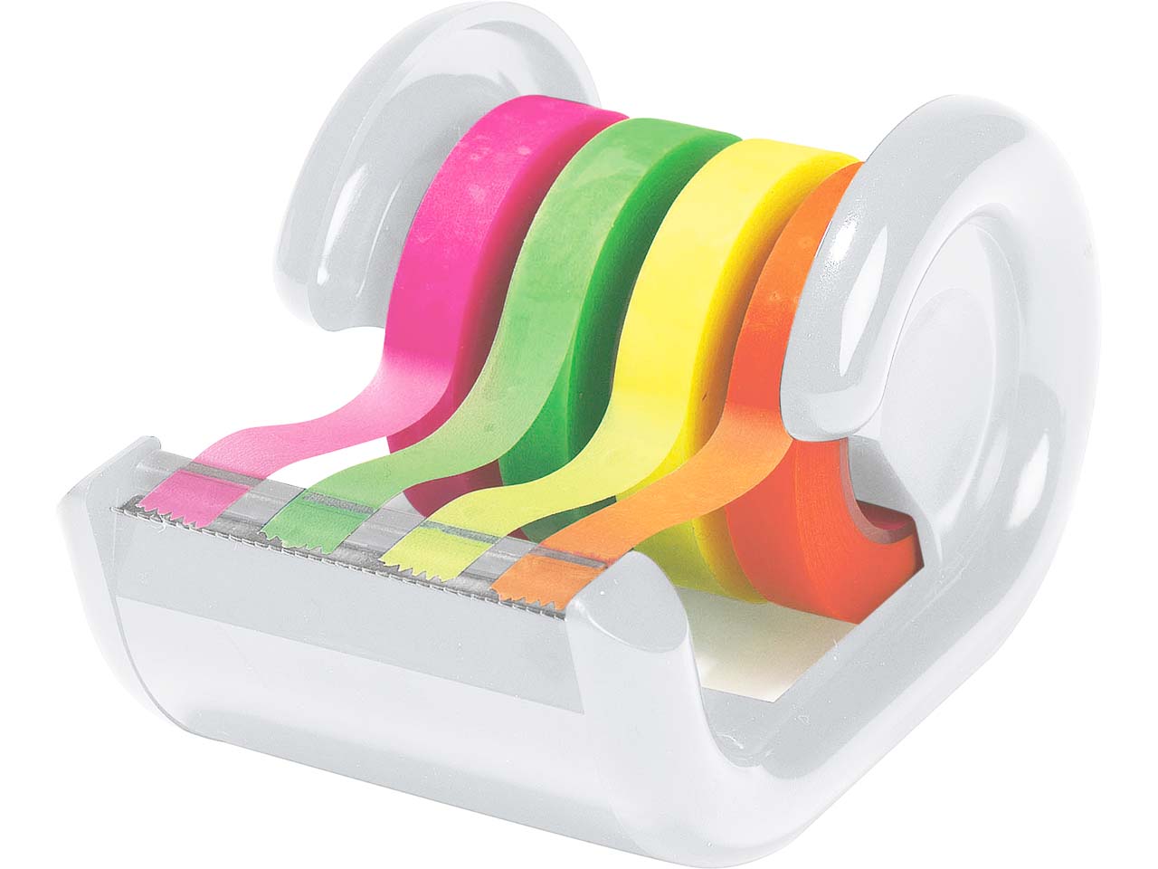 4er-Set Markerbänder mit Abroller weiß