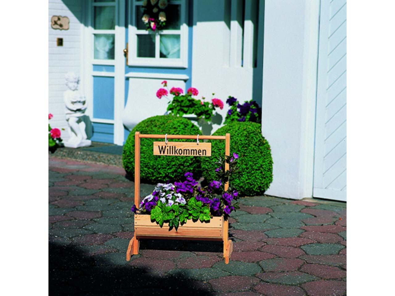 Blumentrog "Willkommen" B 59 x T 30 x H 73 cm