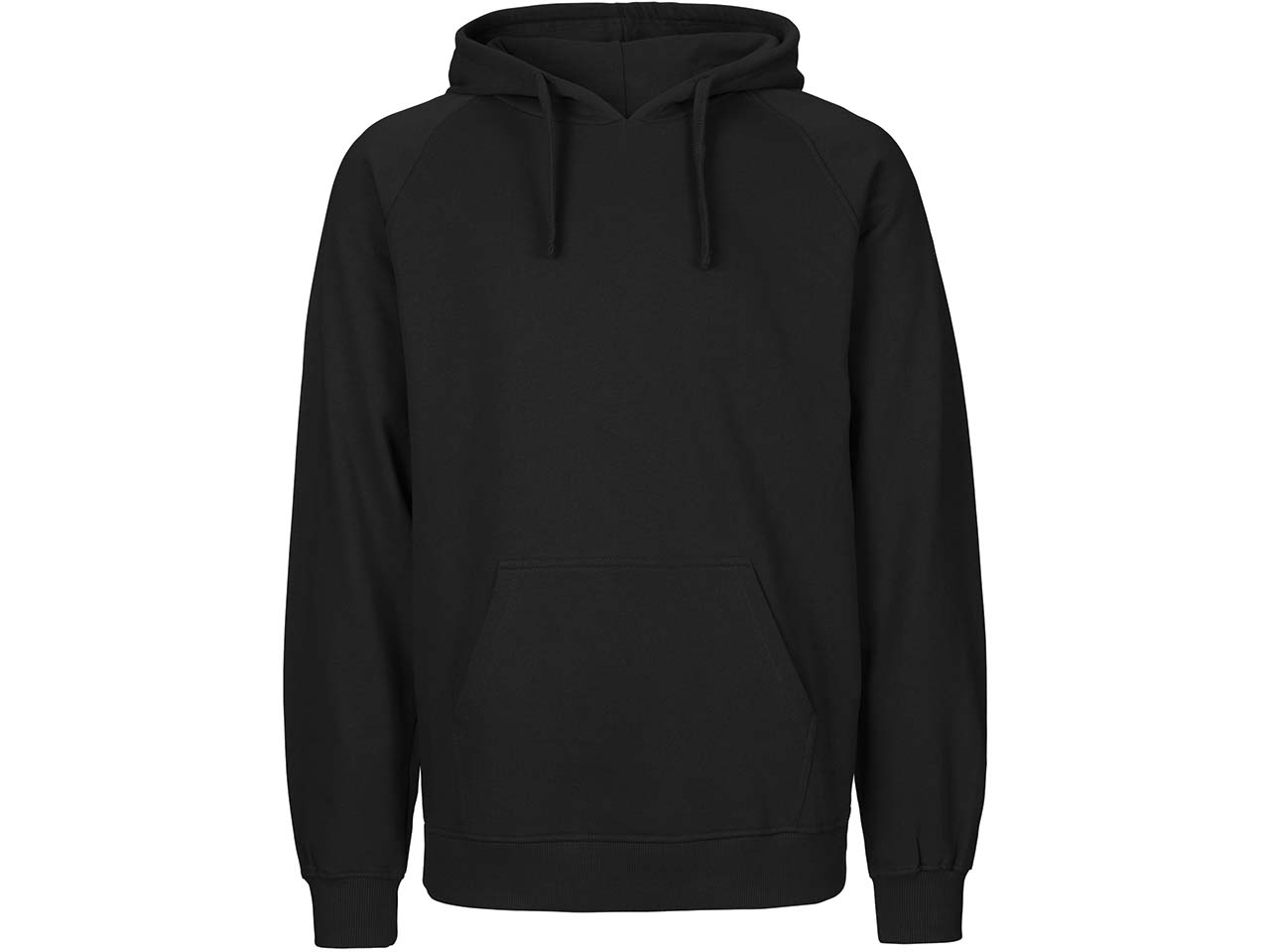 Neutral Bio-Unisex-Hoodie "Tiger Cotton" mit gebürstetem Fleece, black, Gr. XS