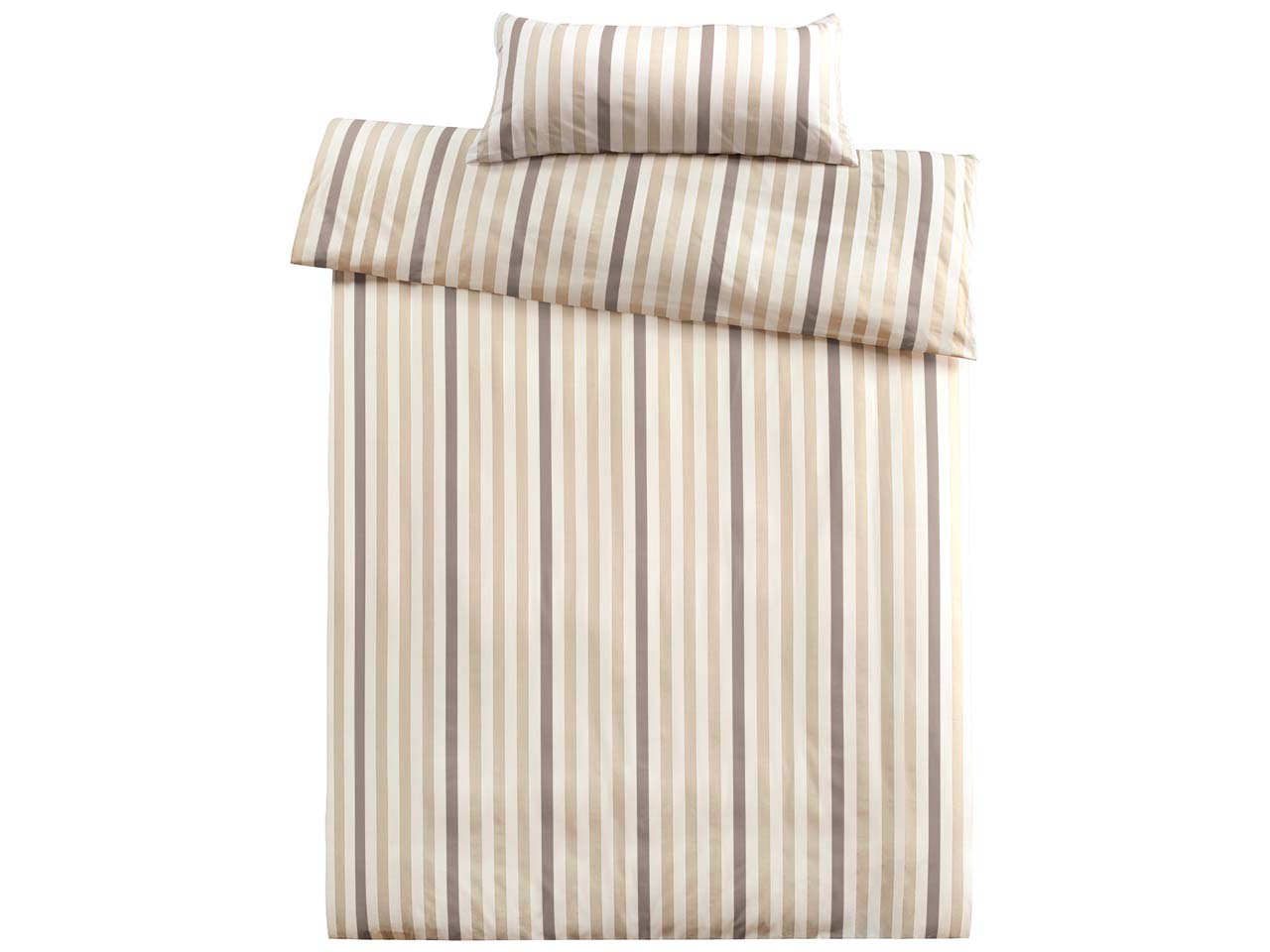 Cotonea Satin-Bettwäsche "Lucca" aus Bio-BW 40 x 80/135 x 200 cm, kiesel/natur/titan