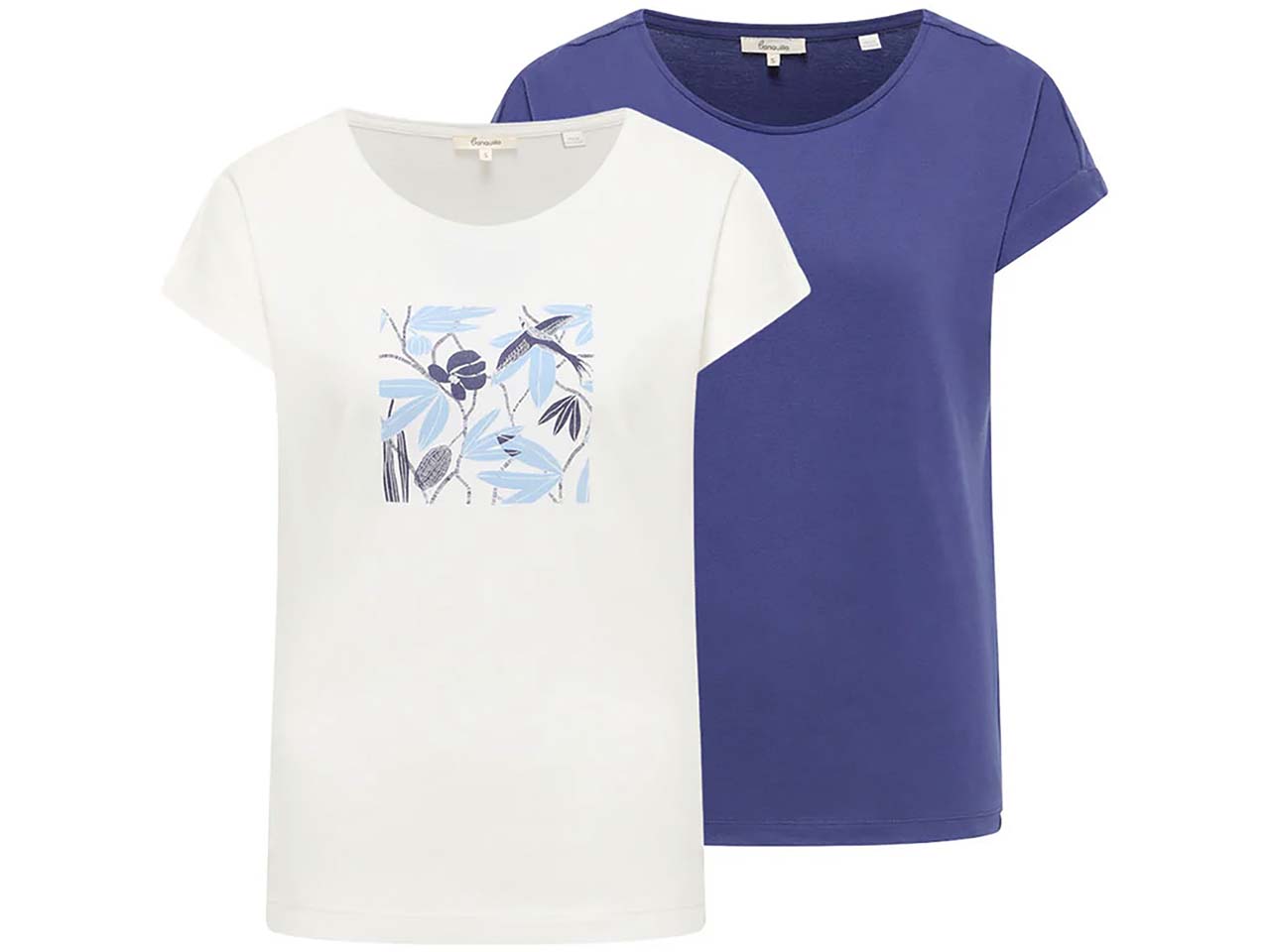 tranquillo 2er-Set Bio-Damen-T-Shirt 'Miiaa' aus Bio-Baumwolle, various, Gr. M