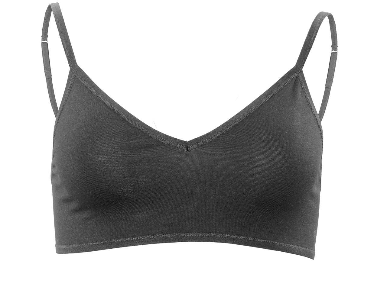 Living Crafts 2er-Pack Bio-Damen-Bustier 'TAMILLA' mit V-Ausschnitt, black, Gr. XS