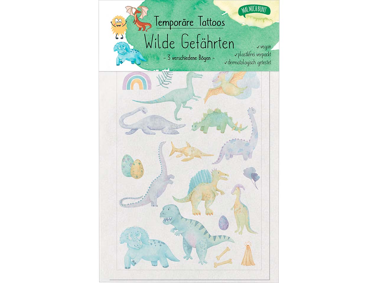 MAL MICH BUNT Kindertattoo-Set "Wilde Gefährten"