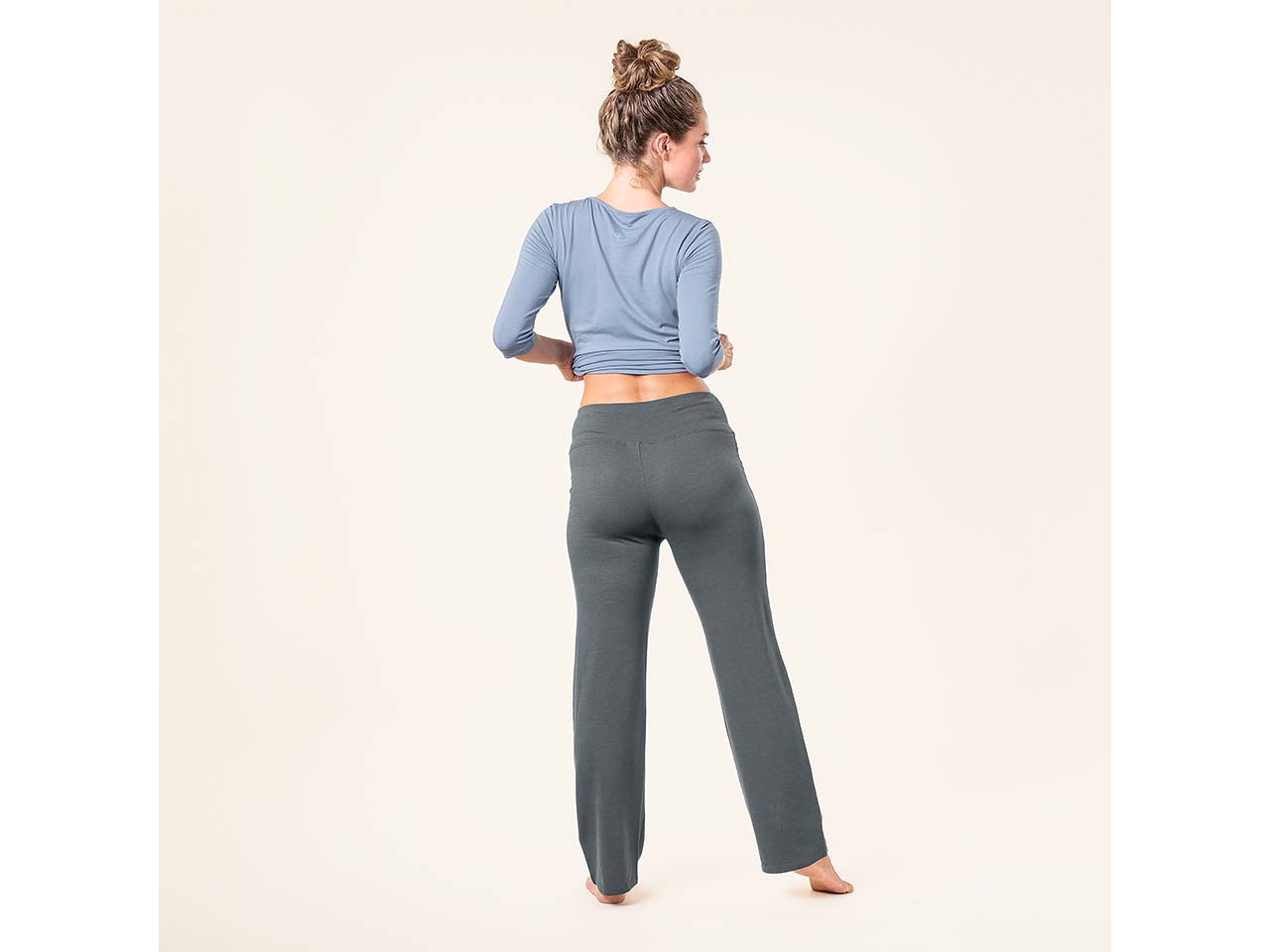 Living Crafts Bio-Damen-Jazz-Pants 'TOVE' mit Taschen, charcoal, Gr. S
