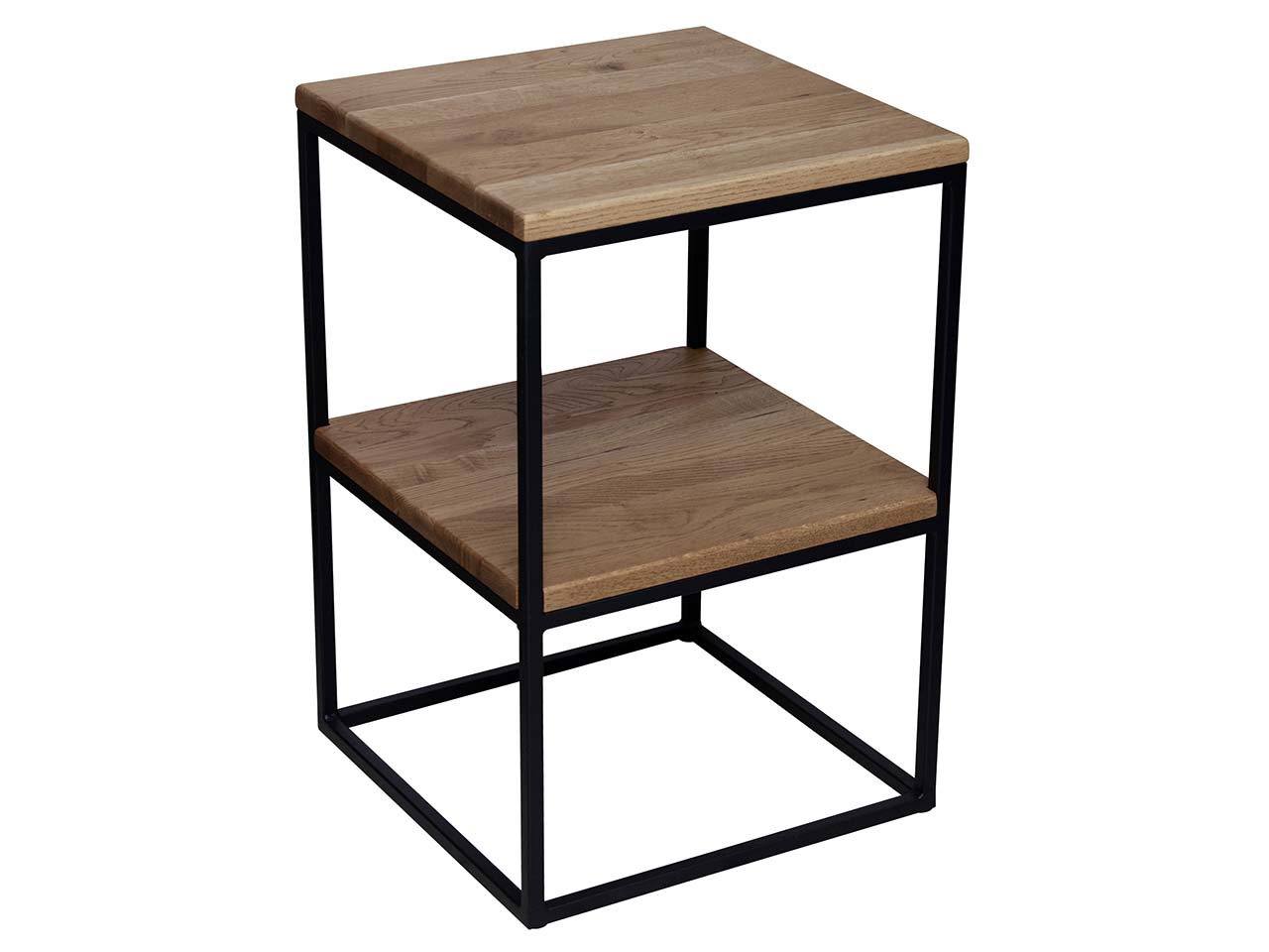 Beistelltisch 'Jona' mit Ablage, Wildeiche, 40 x 60 x 40 cm