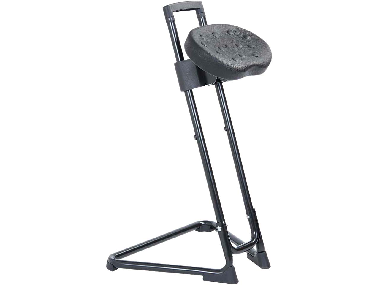 Stehhilfe mit ergonomischer Sitzfläche, schwarz