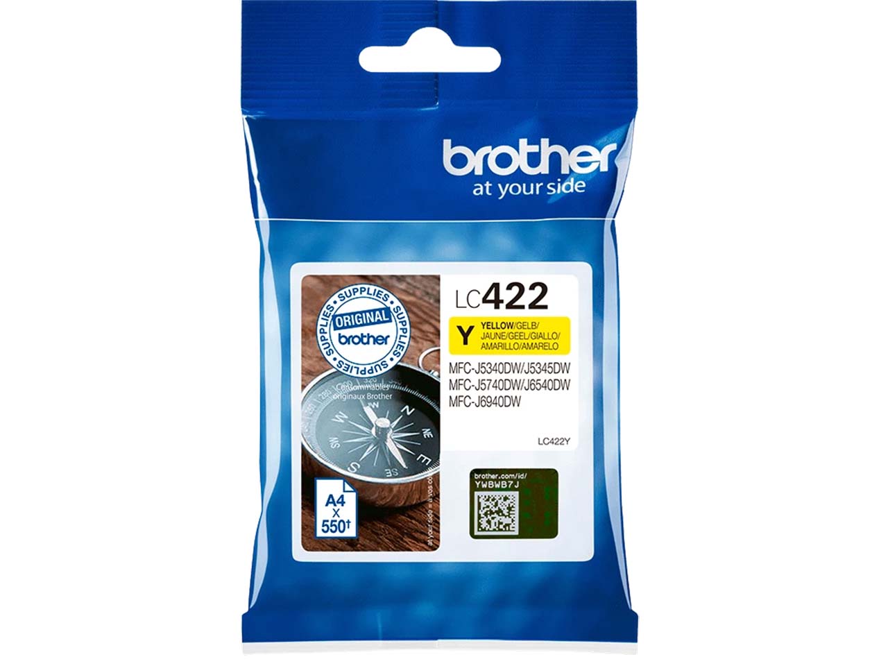 Brother Tintenpatrone LC-422Y gelb