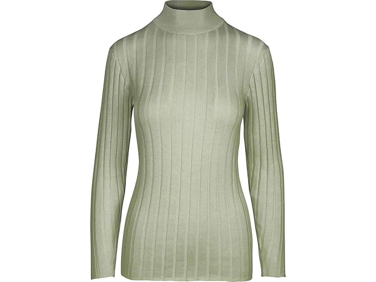 MELA Bio-Damen-Strickpullover "AMBA" mit Stehkragen, mint, Gr. L