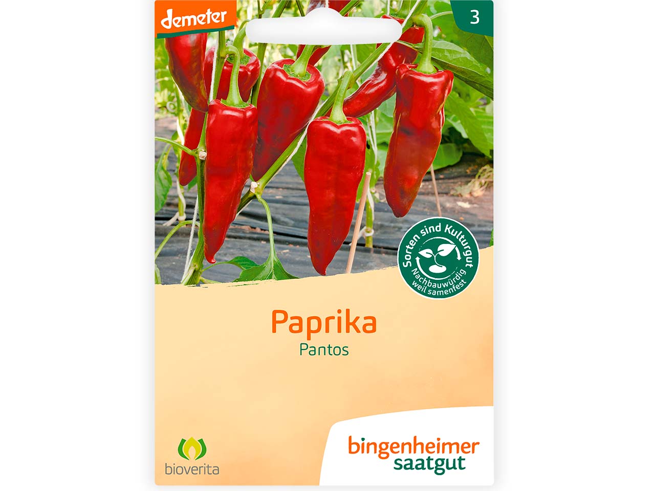 bingenheimer saatgut Bio-Samen Paprika "Pantos", 1 Stk.