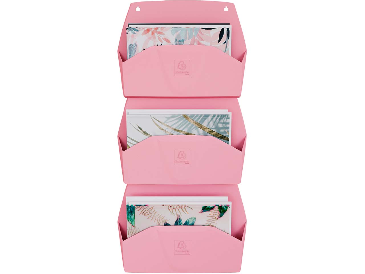 Exacompta Wandprospekthalter "AutentiK" horizontal, 1 Fach, 72 x 382 x 289 mm, rosa Exacompta Wandprospekthalter "AutentiK" horizontal, 1 Fach, 72 x 382 x 289 mm, rosa