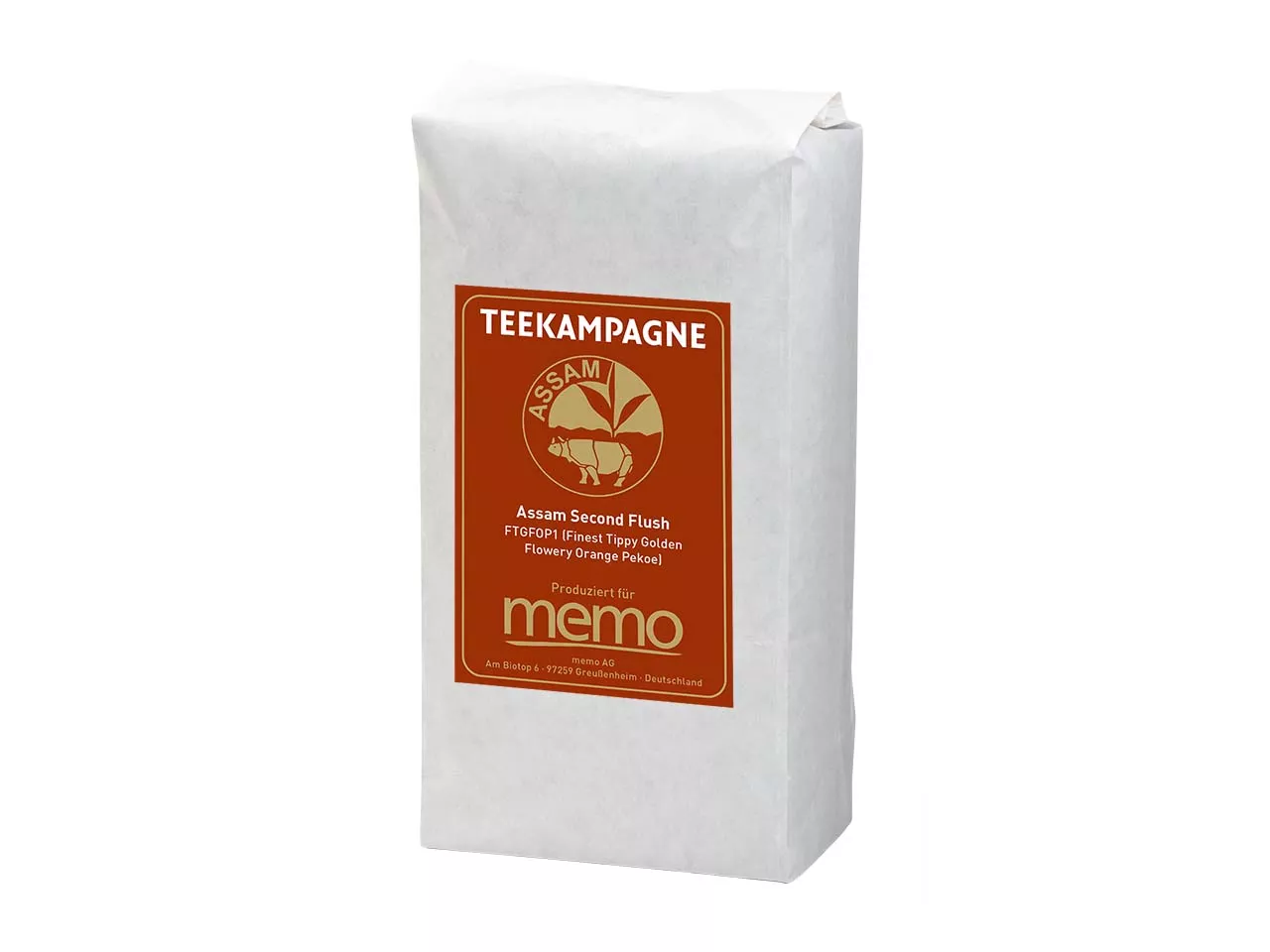 memo/Teekampagne Schwarzer Bio-Tee Assam Second Flush, FTGFOP1, 500 g