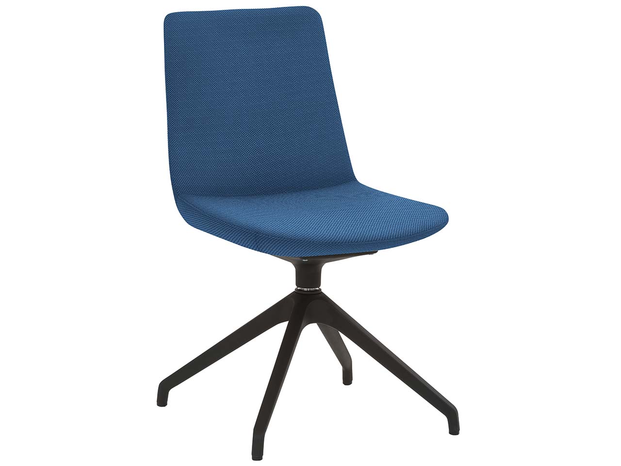 Besucherstuhl "2008" mit Sternfuß-Gestell, blau