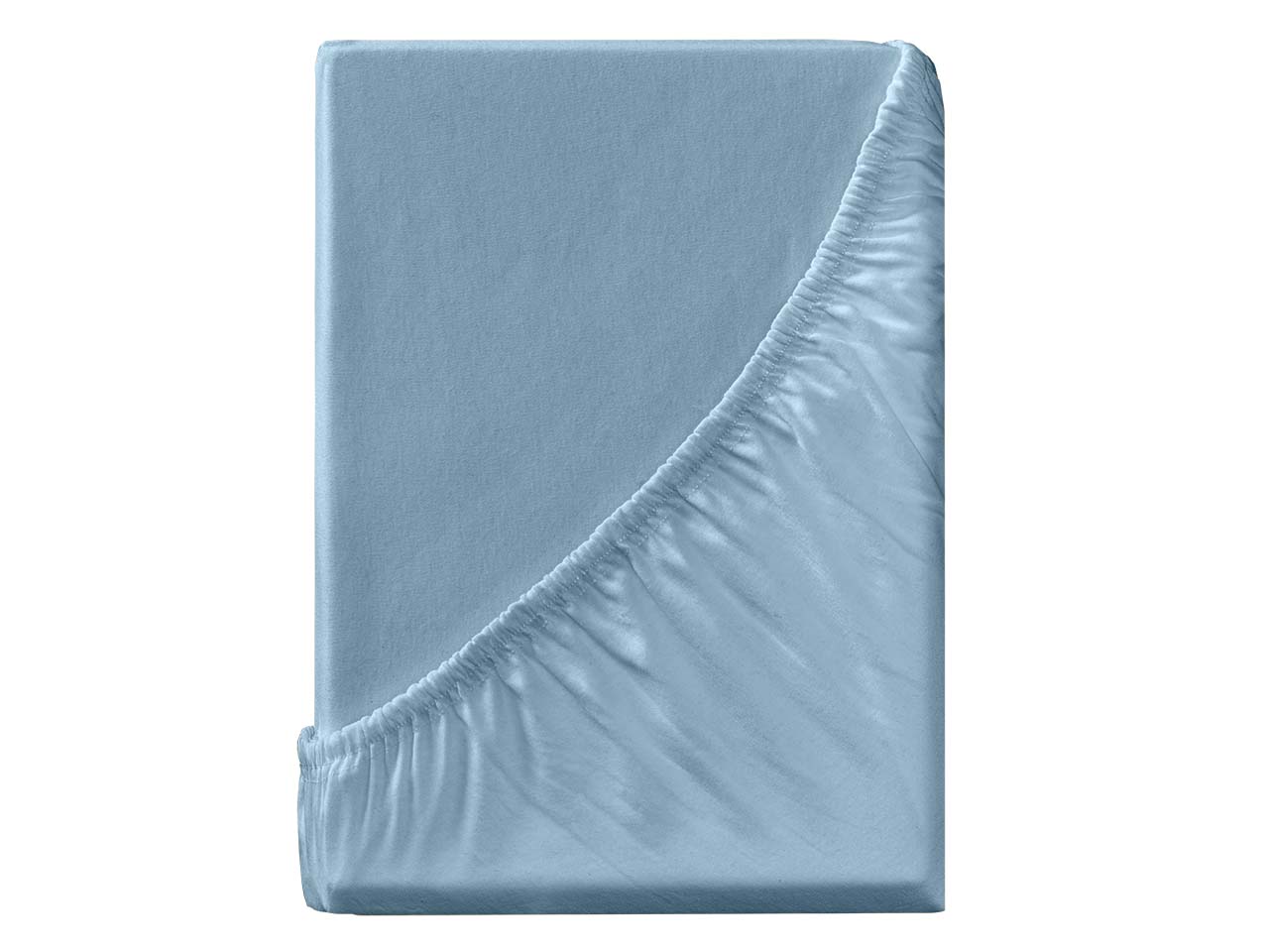 Spannbettlaken "Eco-Jersey-Interlock" aus Bio-Baumwolle 140-160 x 200 cm, aquamarin