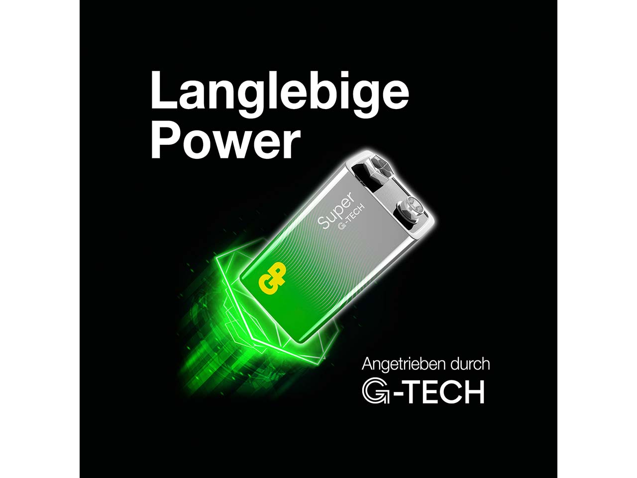GP Battery Alkaline Batterie "Super" 9V E-Block 1,5 V, 1 Stk.