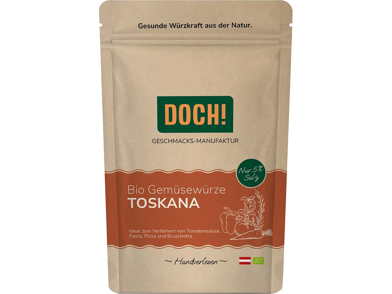 DOCH! Bio-Gewürzmischung Gemüsewürze "TOSKANA" Beutel, 60 g
