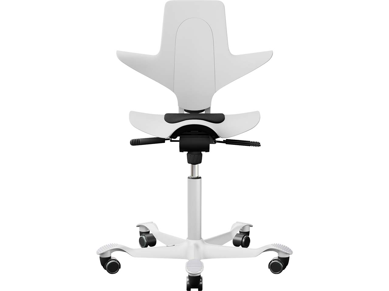 HAG Bürodrehstuhl "Capisco Puls 8010" Gestell: weiß,Stoff: "Cura" black