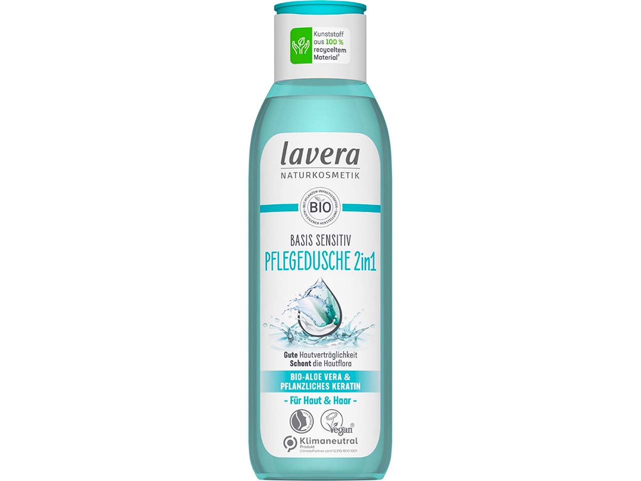 lavera Bio-Pflegedusche 2-in-1 "basis sensitiv", 250 ml