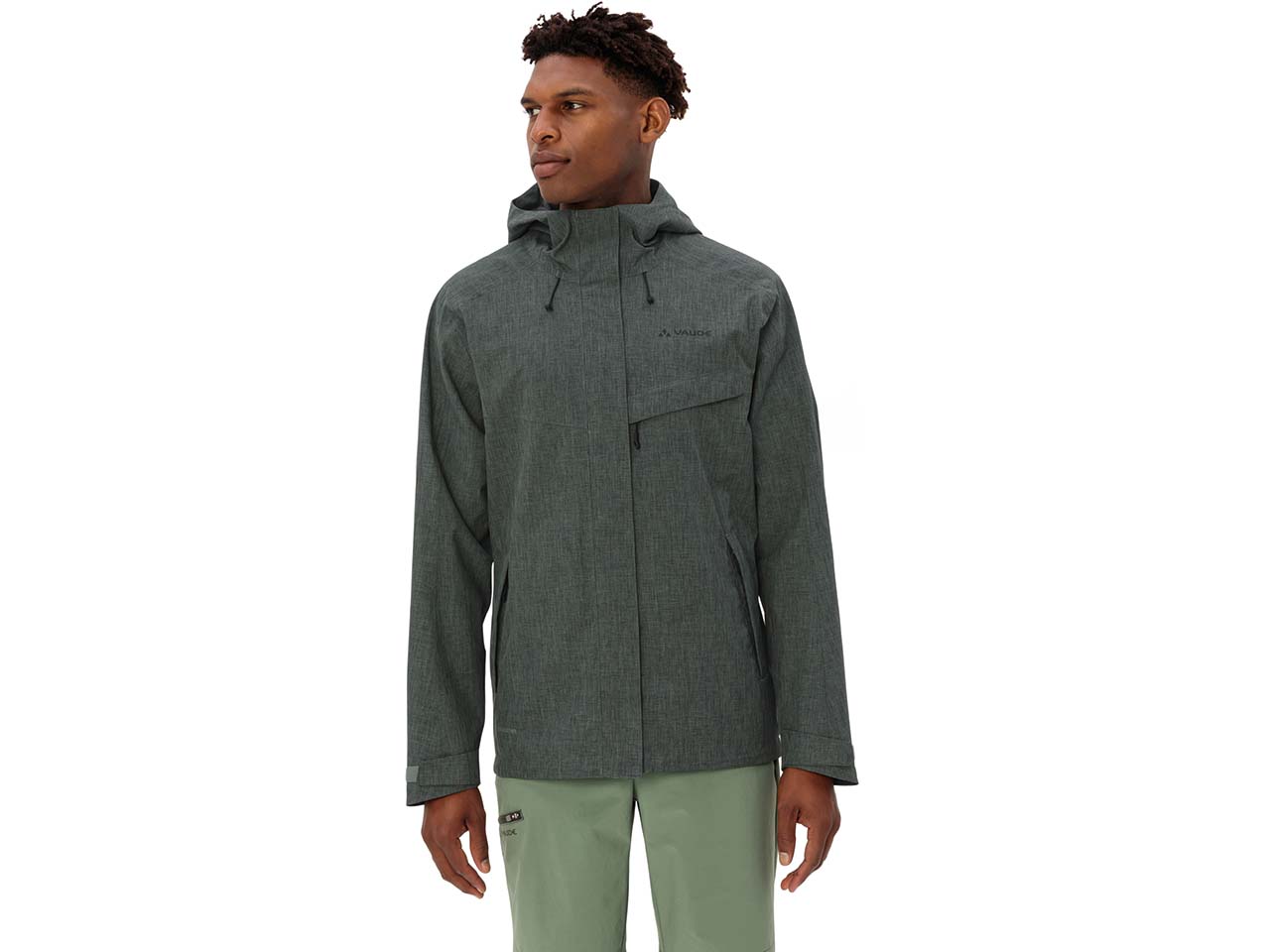 VAUDE Herren-Regenjacke "Rosemoor II" mit Brusttasche, agave, Gr. S