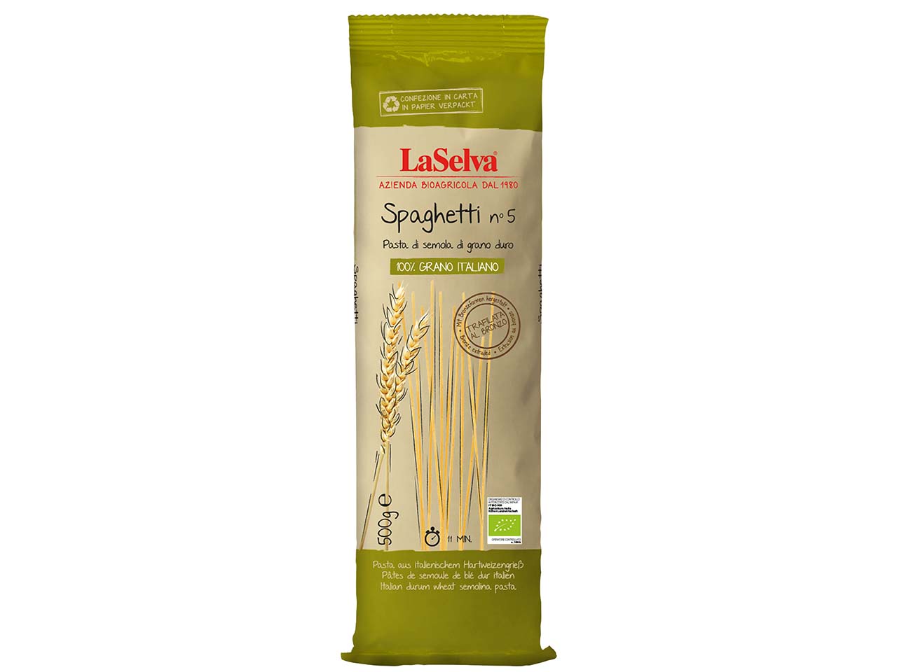 LaSelva Bio-Hartweizen-Spaghetti Nr. 5, 500 g