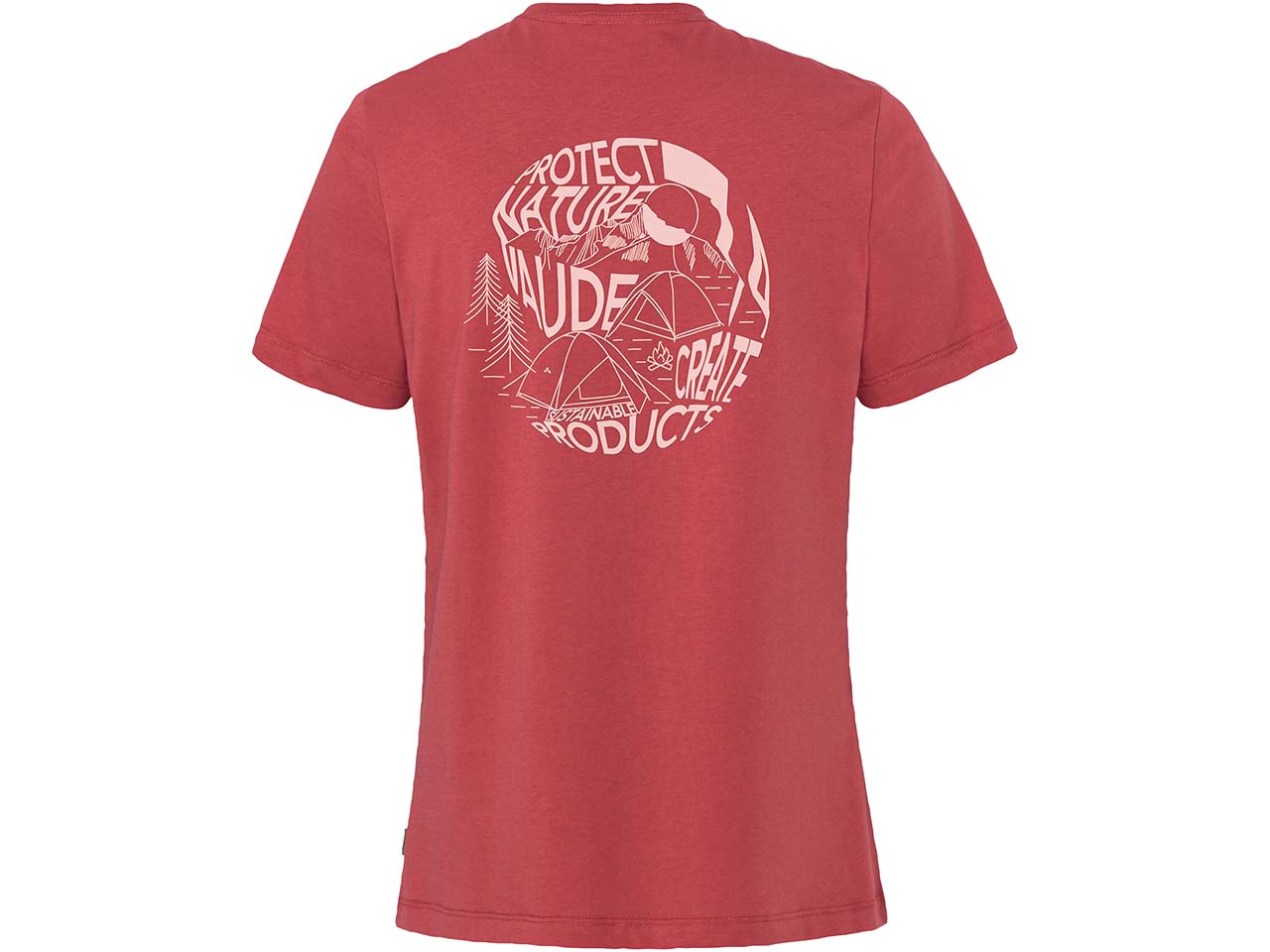 VAUDE Damen-T-Shirt "Spirit II" mit Rückenaufdruck, brick, Gr. 36