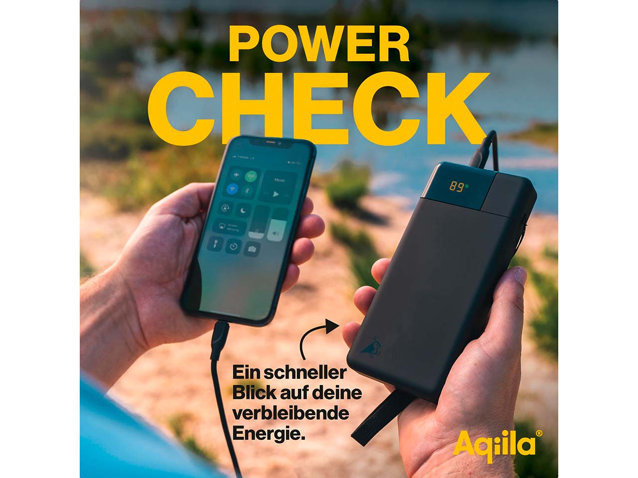 Aqiila Powerbank "Powerbird B20" 20.000 mAh, schwarz