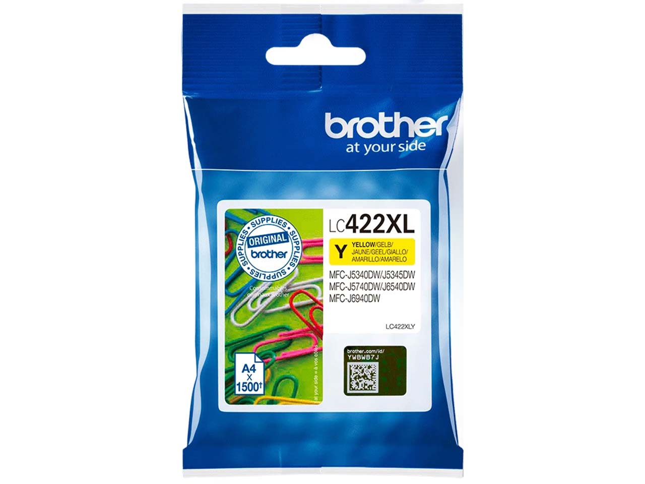 Brother Tintenpatrone LC-422XLY gelb
