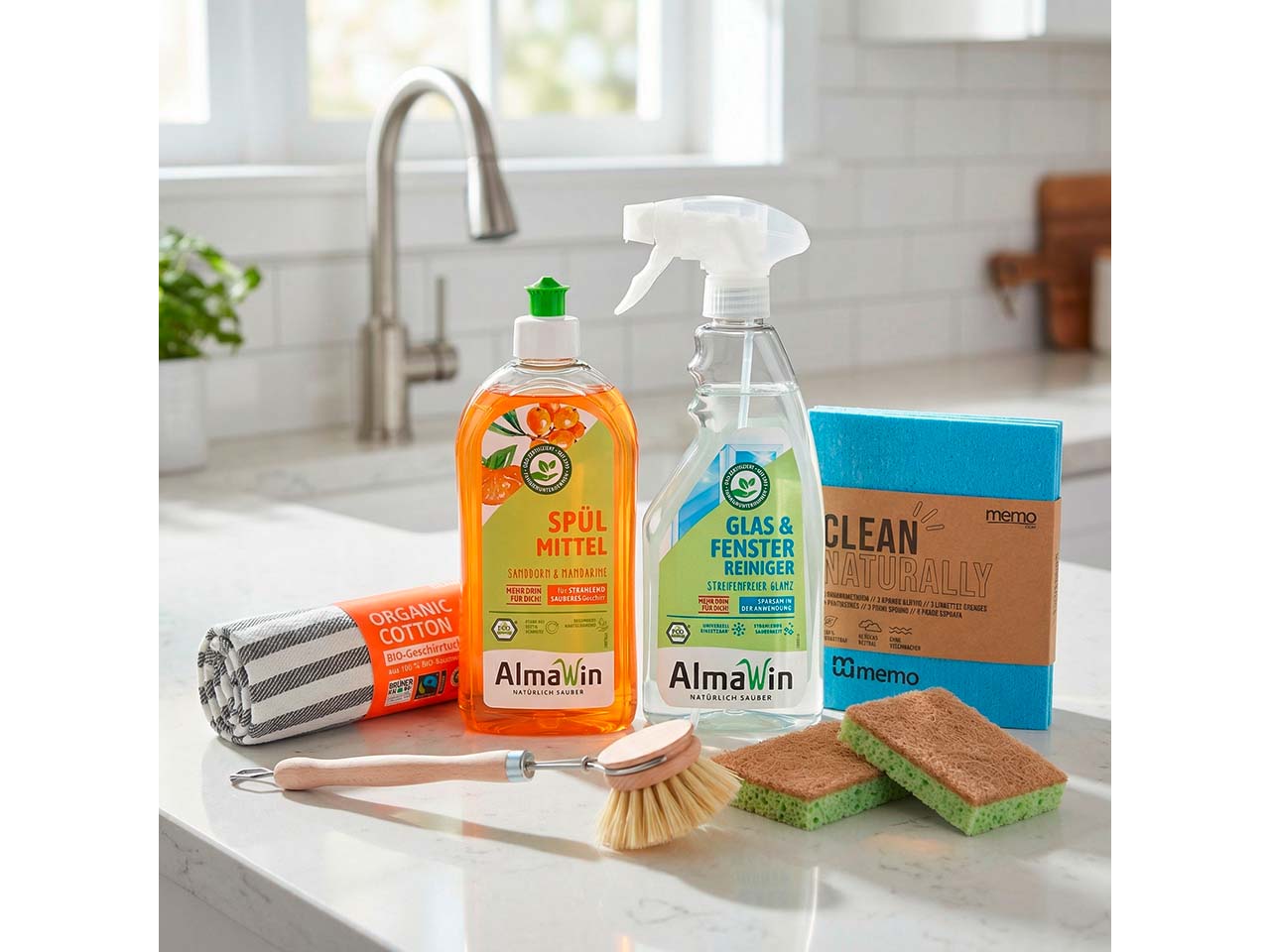 Bio-Reinigungsset "Starterpaket" für die Küche, 6er-Set
