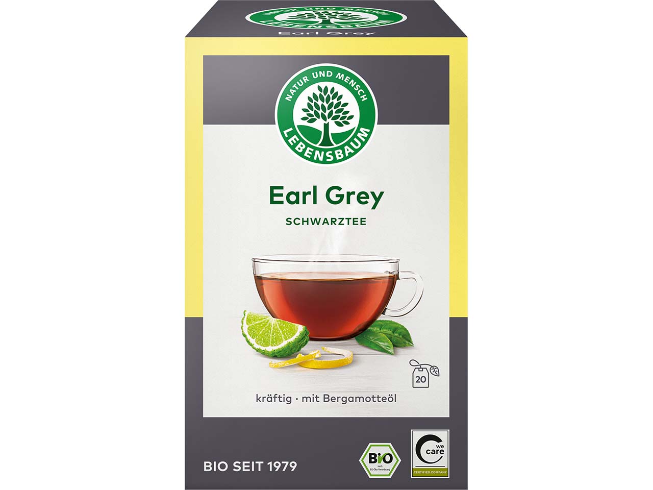 LEBENSBAUM Schwarzer Bio-Tee 'Earl Grey', 20 x 2,0 g