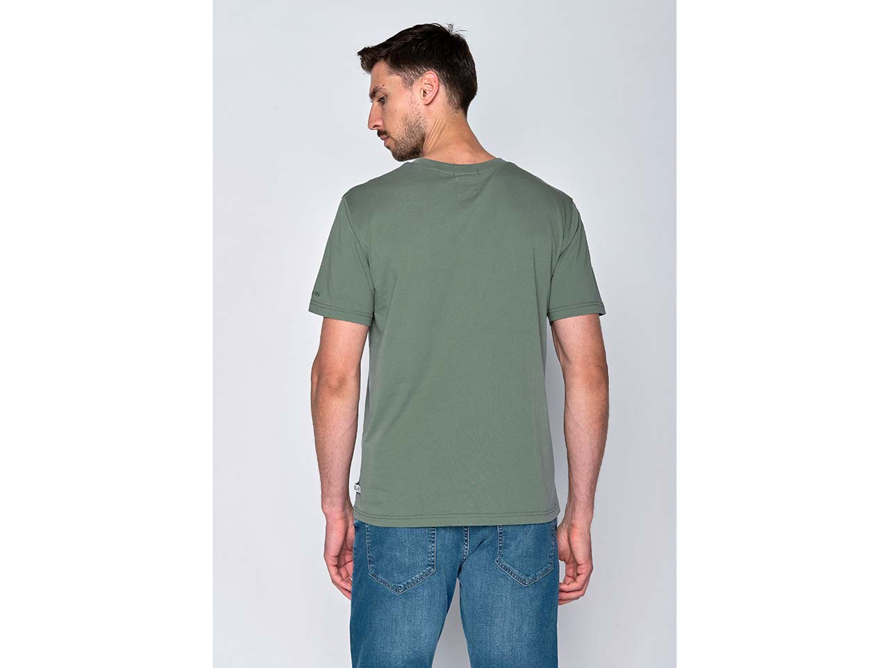 GREENBOMB Bio-Herren-T-Shirt "Finish Sloth" mit Rundhalsausschnitt, pale green, Gr. M