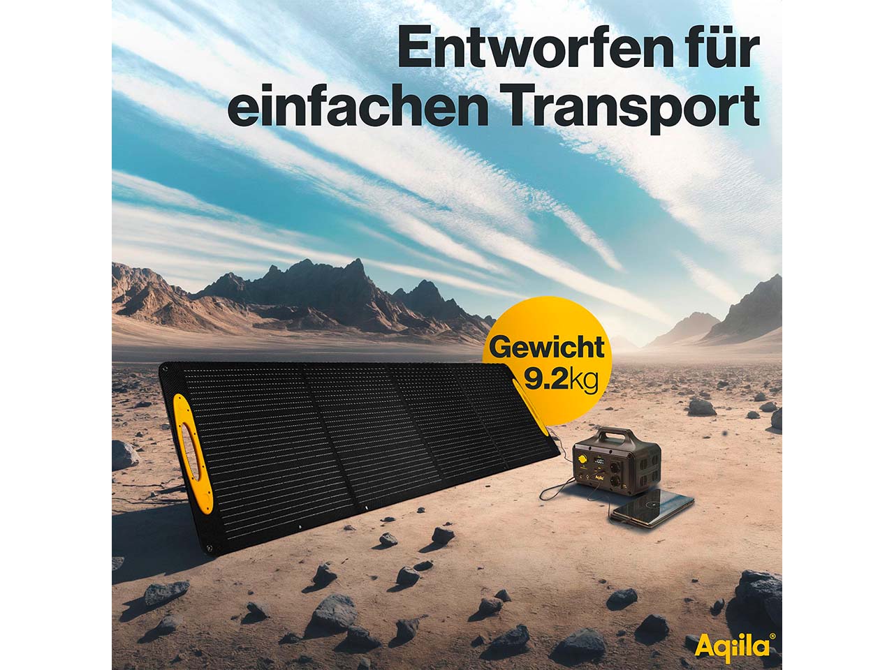 Aqiila tragbares Solarpanel "Sunbird P200" 200W