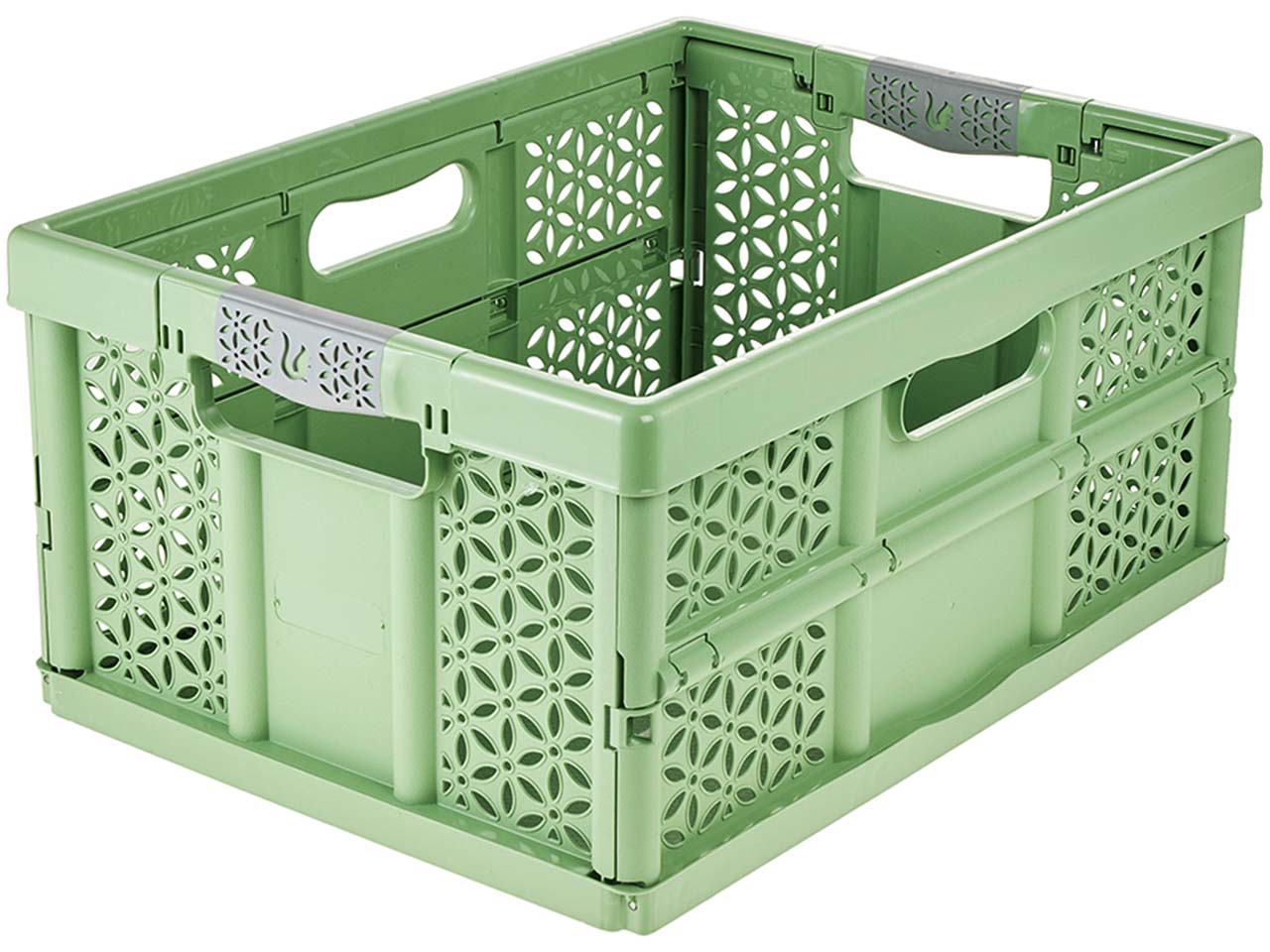 keeeper Profi-Klappbox mit Softgriffen "Eco Lea" 48,5 x 35 x 23,5 cm, 32 l, grass green