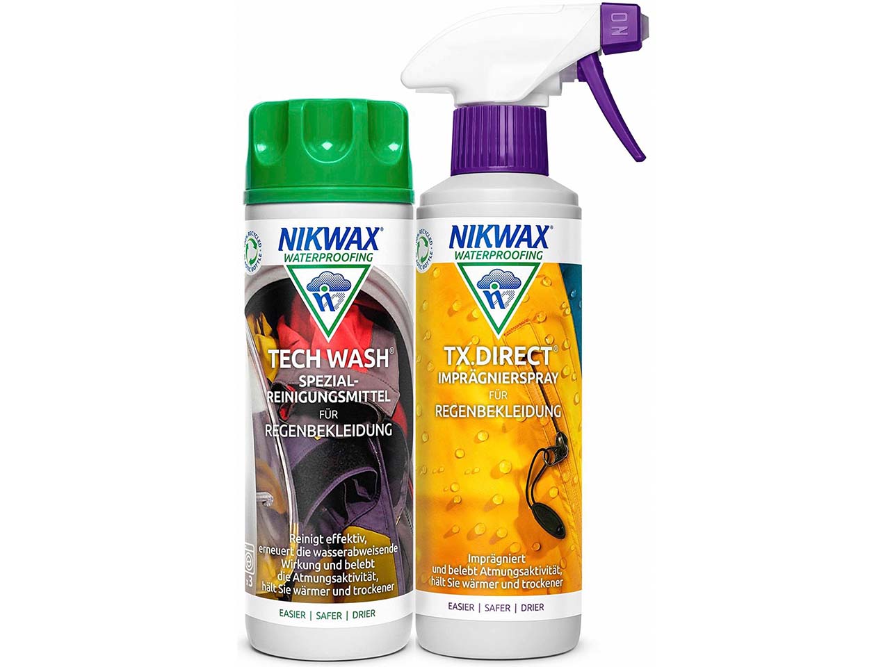 NIKWAX Spezialreinigungsmittel "Tech Wash + TX-Direct Spray" 2 x 300 ml