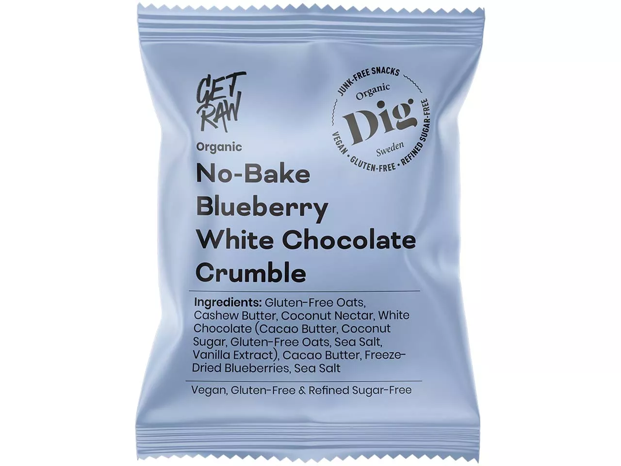 Dig Bio-Snack "Blueberry White Chocolate Crumble", raw, vegan