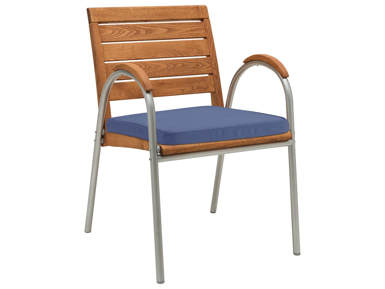 Auflage für Gartensessel 'Solano' 50 x 47 x 6 cm, Bezug aus Polyester, blau