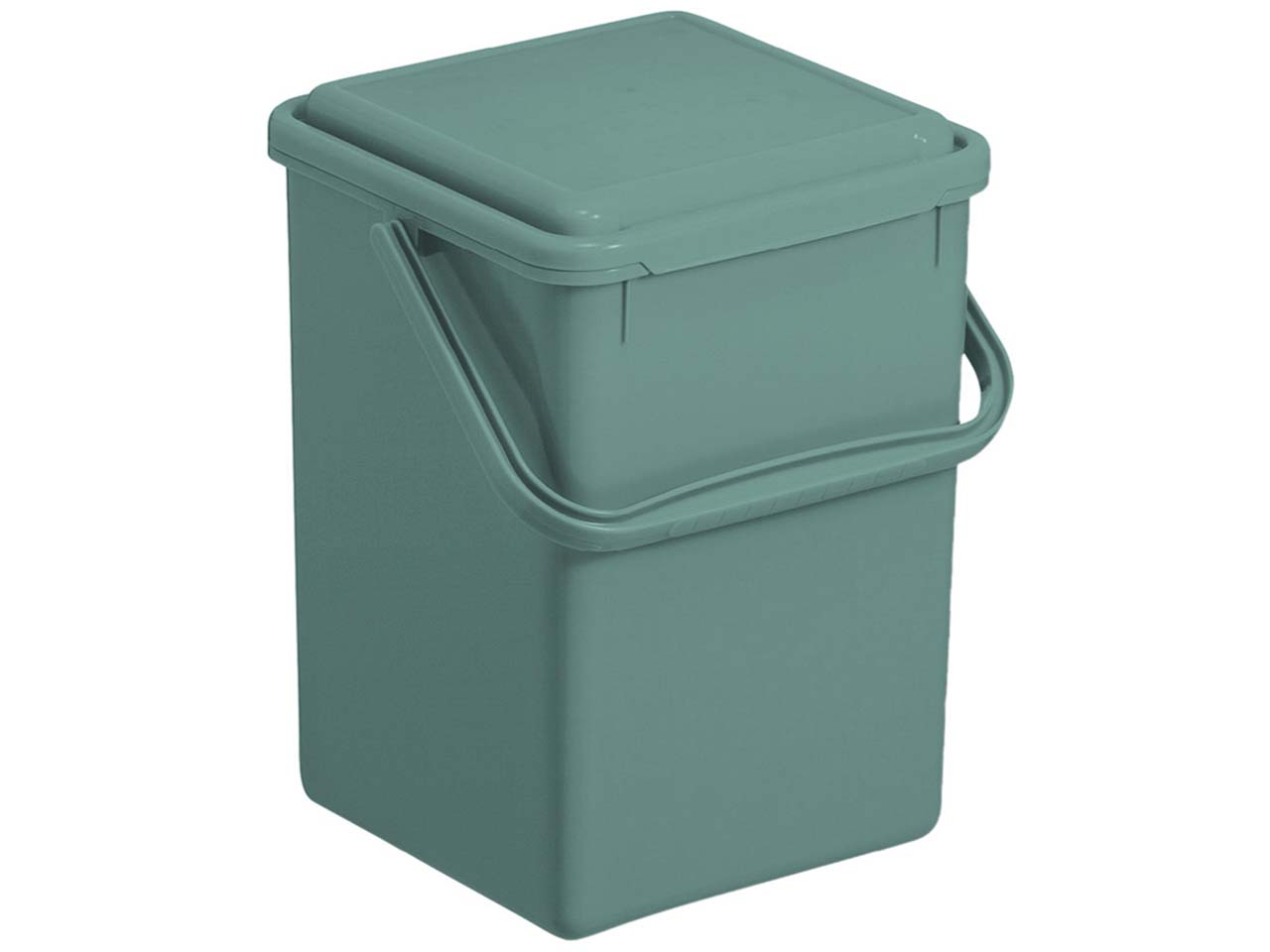 rotho Komposteimer "BIO" aus Recyclingkunststoff, 9 l, misteltoe green