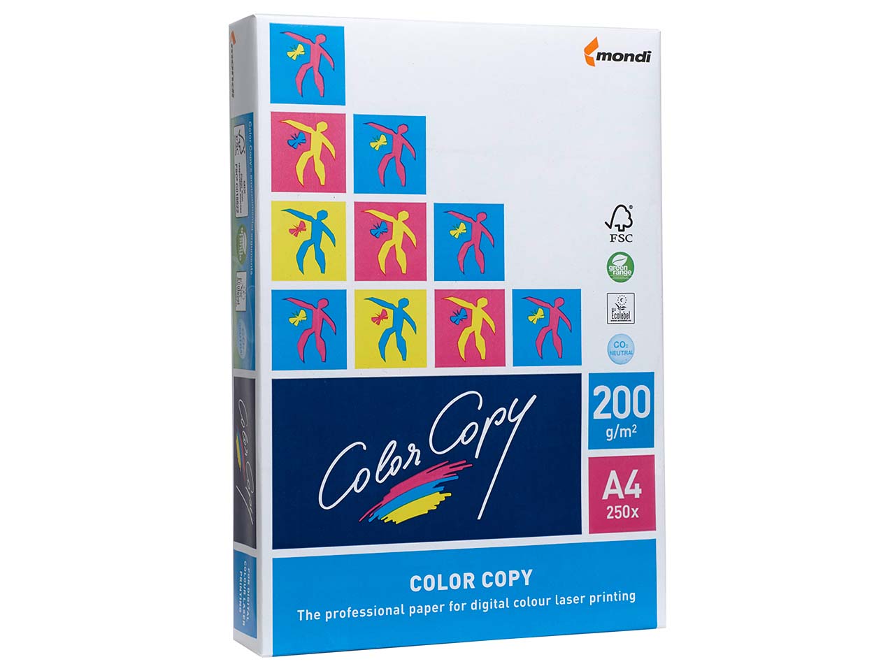 250 Blatt mondi Laserpapier 'Color Copy' 200 g/m², DIN A4