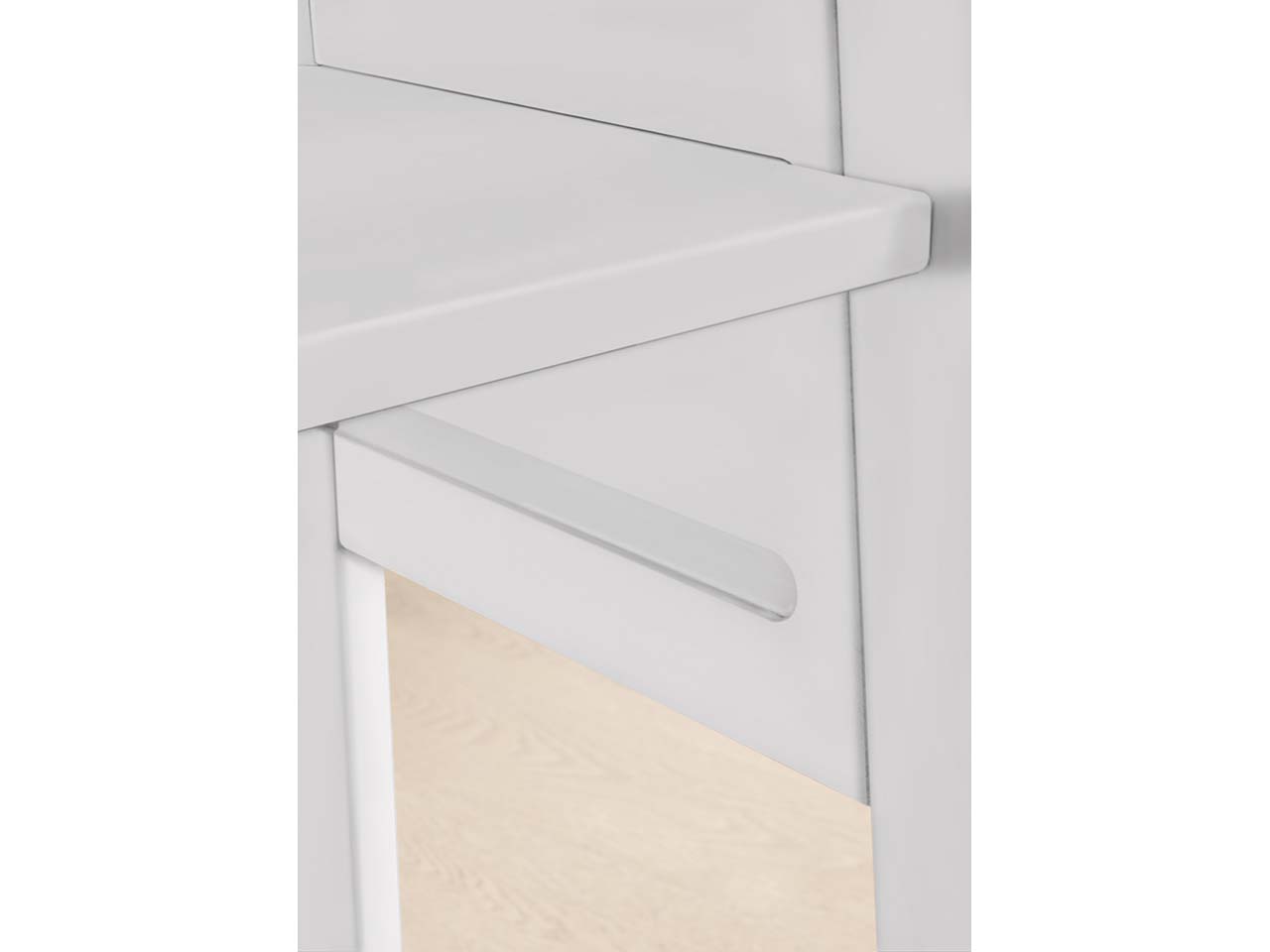Lernturm B 42 x T 52 x H 89 cm, zweifach verstellbare Stufen, Buche weiß