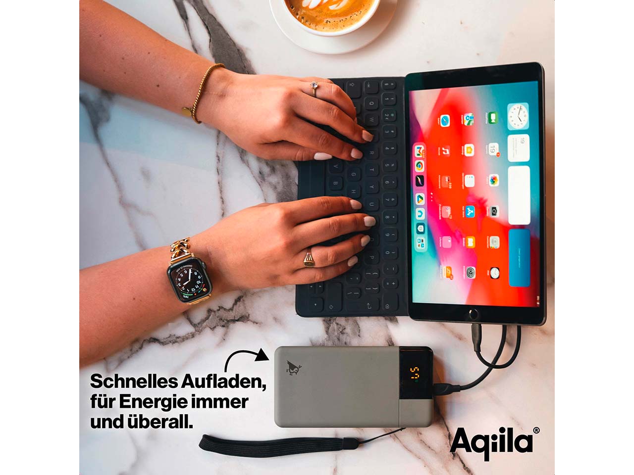 Aqiila Powerbank "Powerbird B20" 20.000 mAh, moosgrün