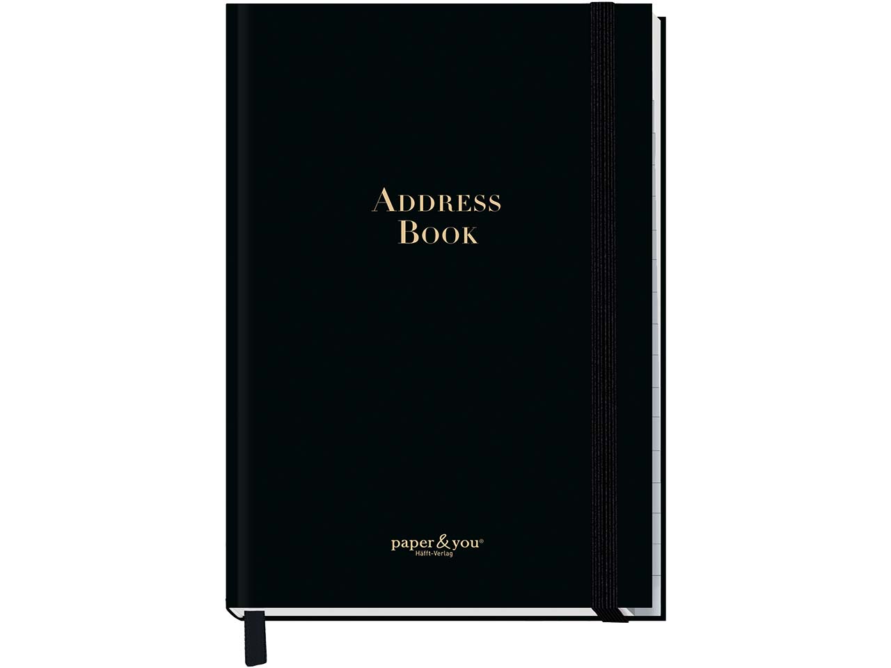 Häfft Adressbuch DINA6+, Black Edition