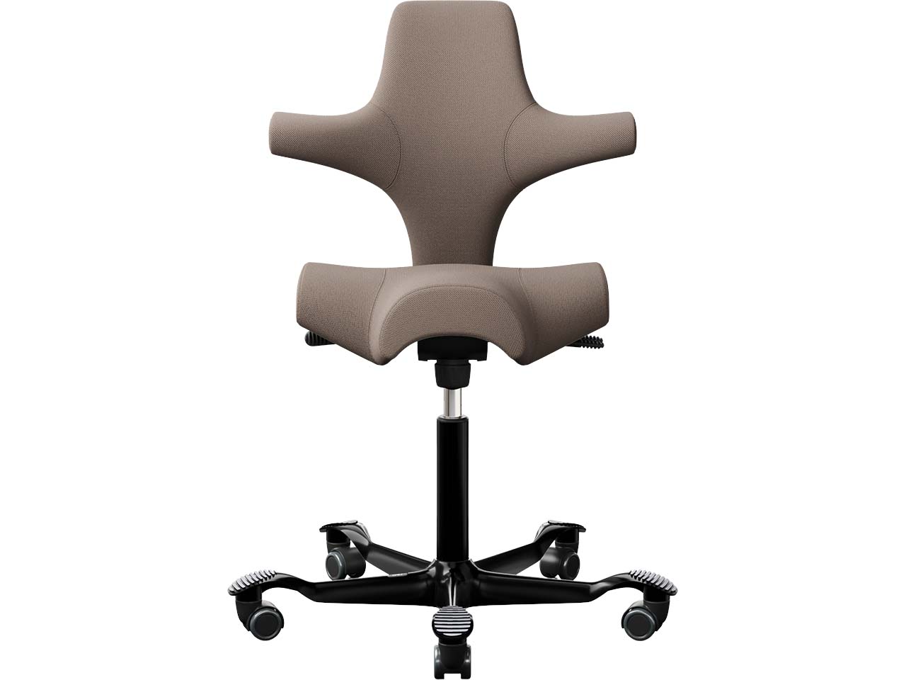 HAG Bürodrehstuhl "Capisco 8106" GF 200 mm, Gestell: schwarz, Stoff: "Selet" beige