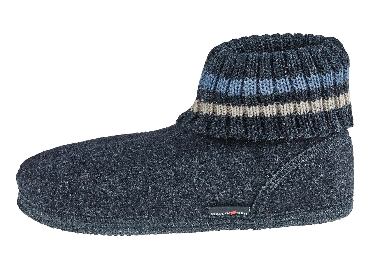 Haflinger Hüttenschuhe "Paul" graphit, Gr. 36