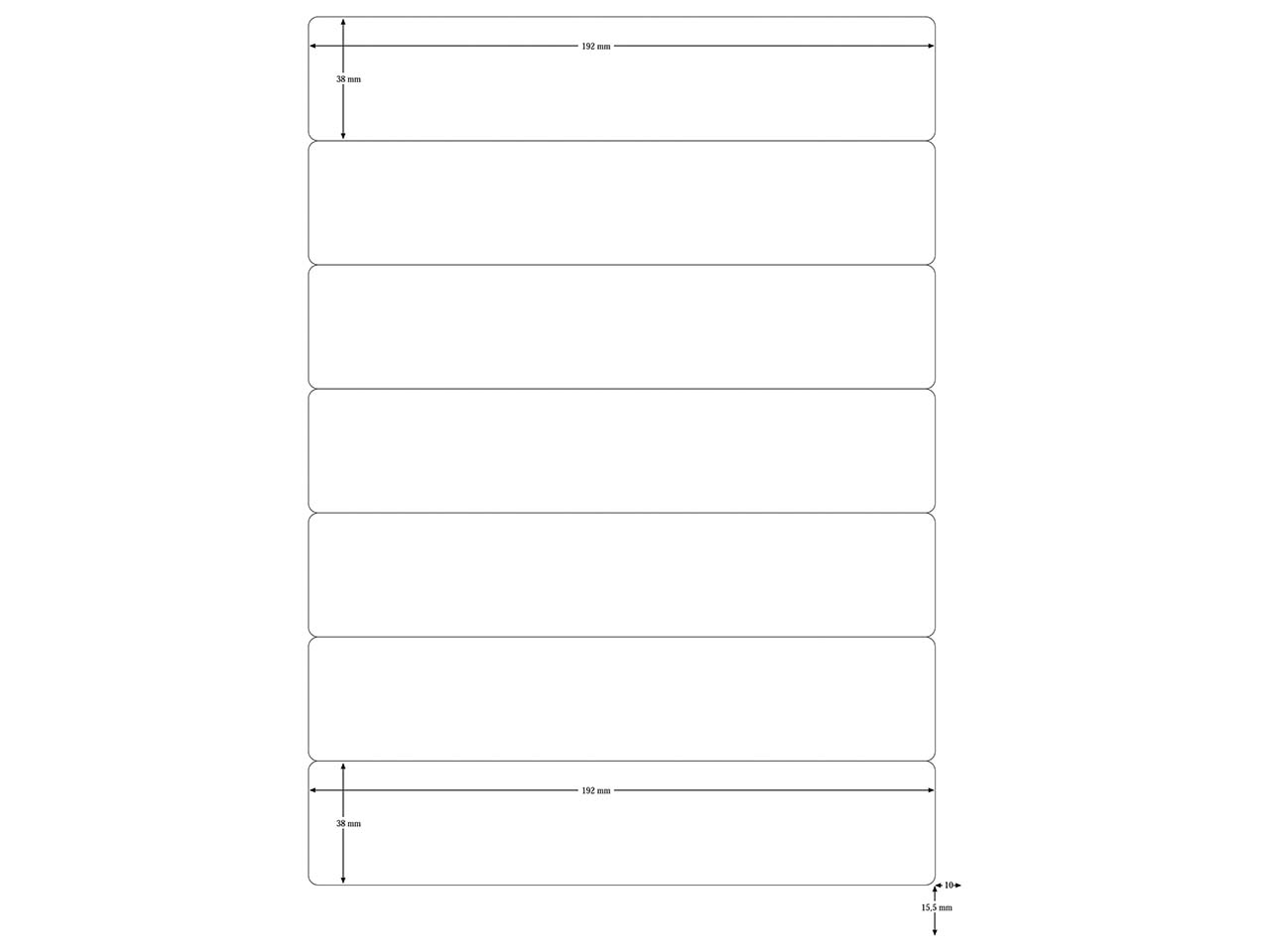 700 Stck. memo Laser-Rückenschilder 192x38 blanko