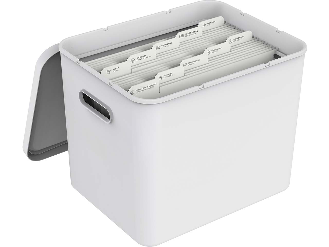 rotho Archivbox "MY PAPER" aus Recyclingkunststoff, weiß