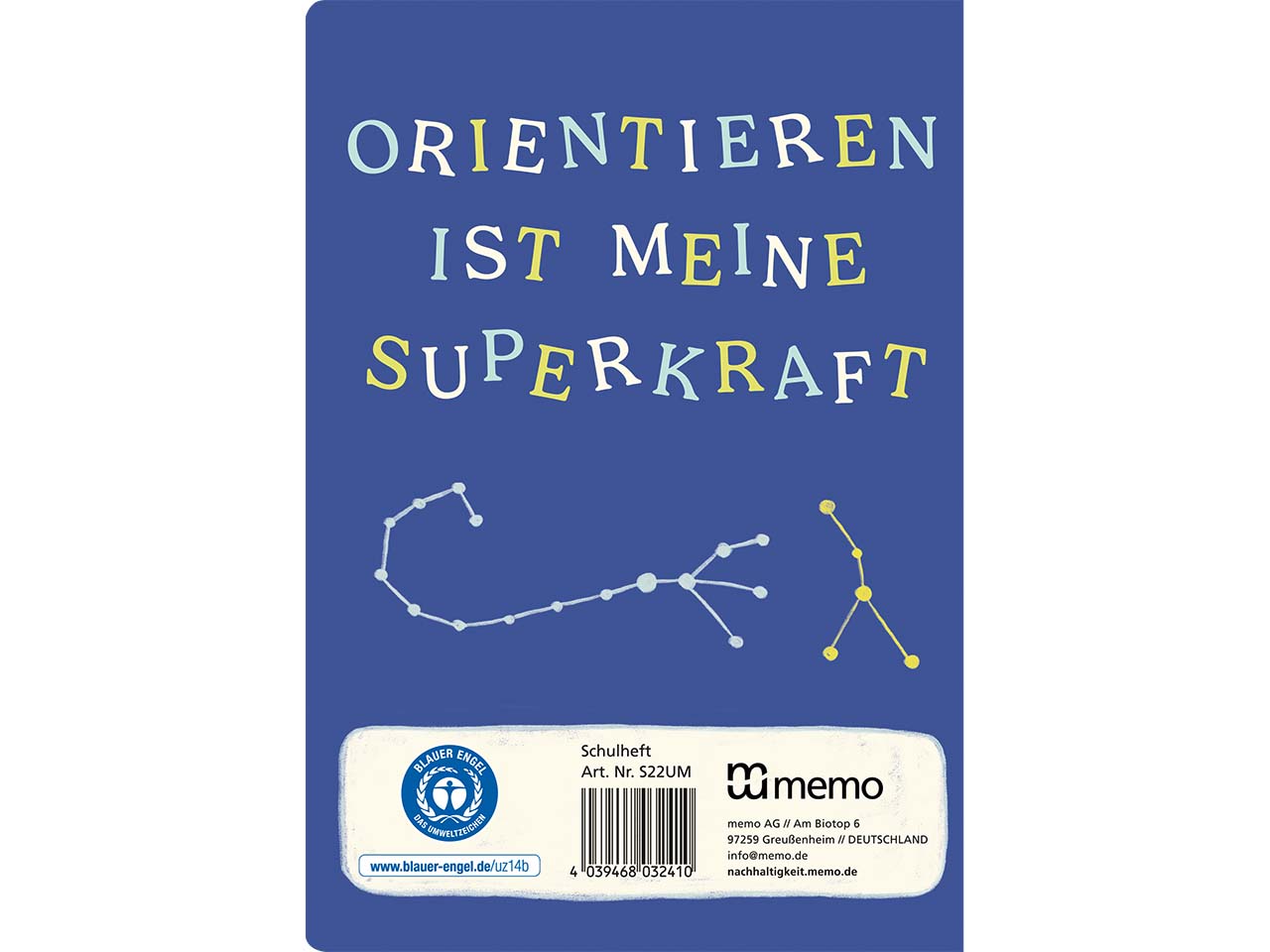 memo x SOS-Kinderdörfer weltweit Schulheft DIN A5, 16 Blatt, Lin. 3