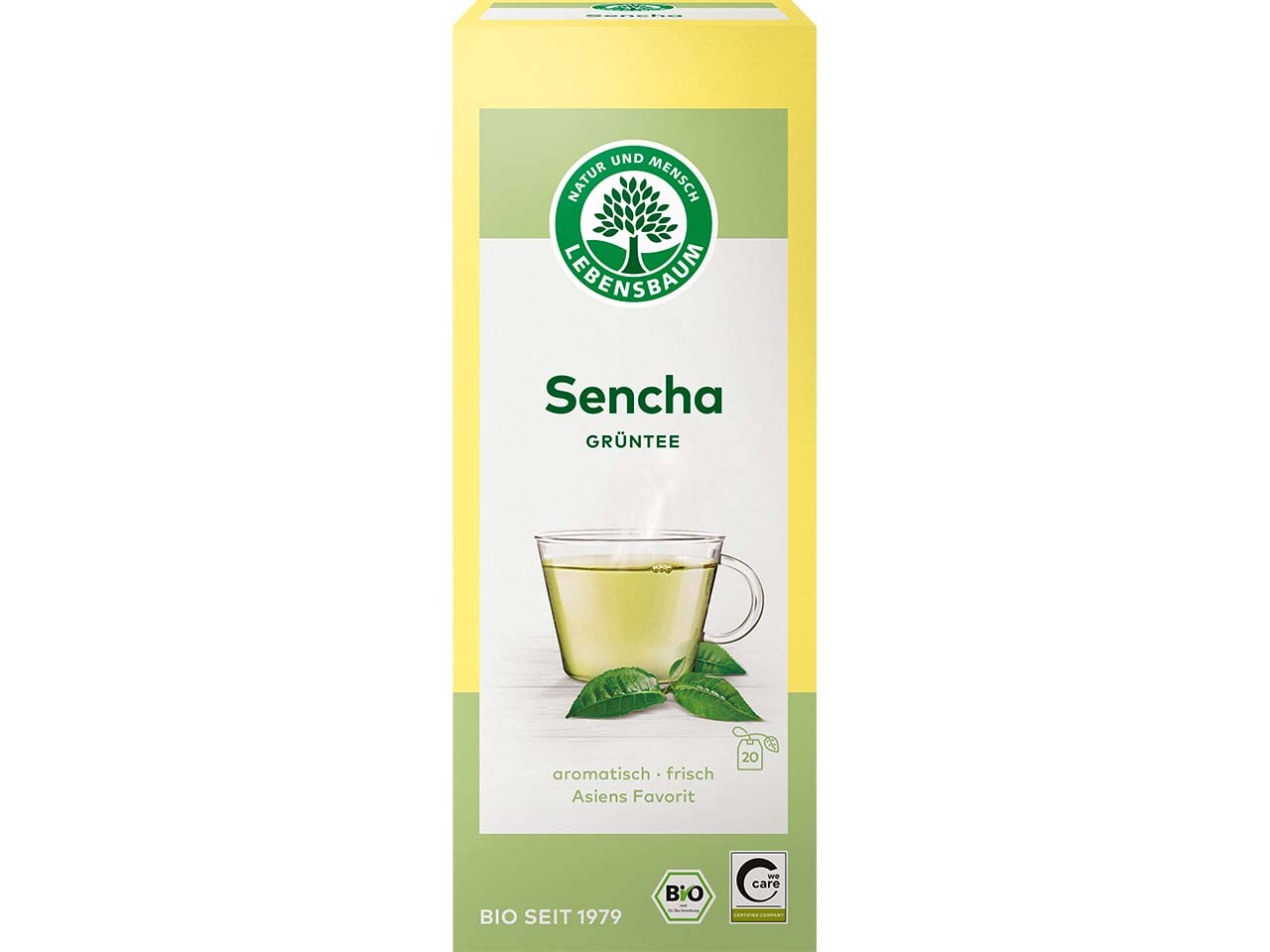LEBENSBAUM Grüner Bio-Tee Sencha, 20 x 1,5 g