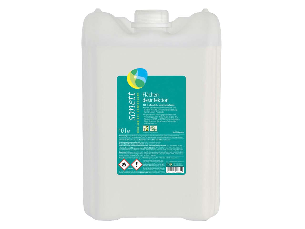 Sonett Flächendesinfektionsmittel Kanister mit Salbei- und Lavendelöl, 10 l