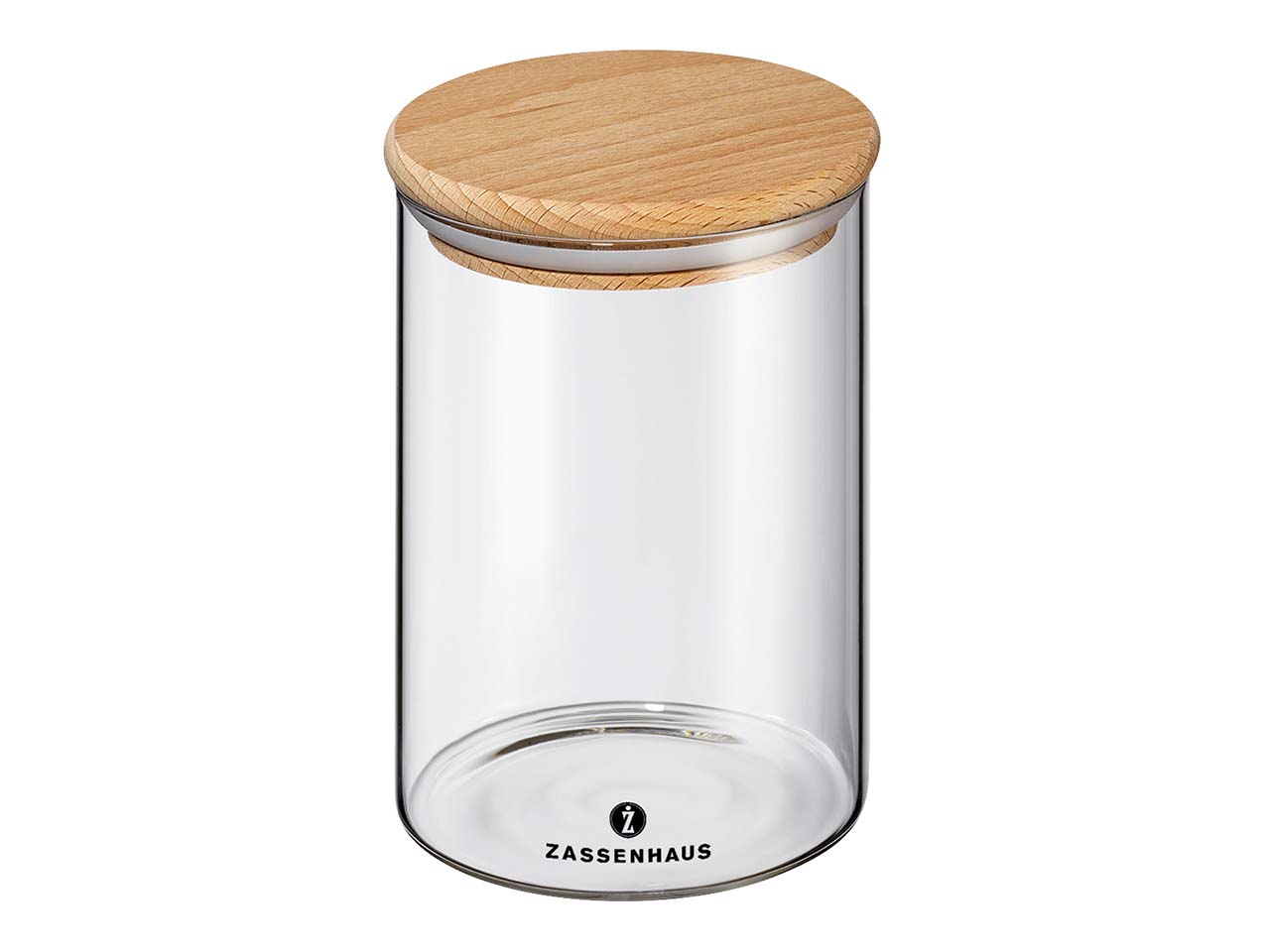 Zassenhaus Vorratsglas mit Holzdeckel 850 ml